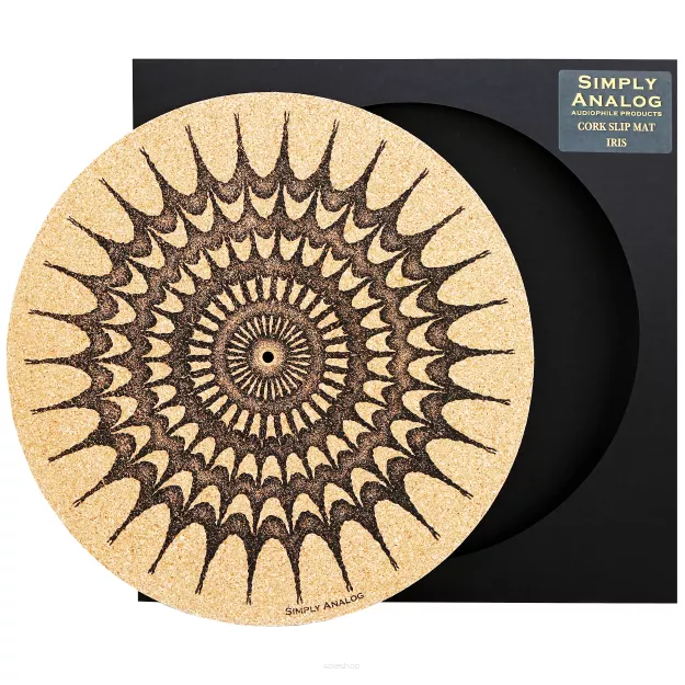 Simply Analog Corc Slip Mat (Iris) - Mata Gramofonowa z Korka (z Nadrukiem)