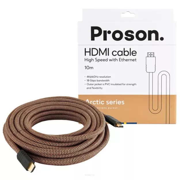 PROSON Arctic HDMI cable - 4k - 10.0m - (ARHDMI10) - Przewód HDMI 2.1