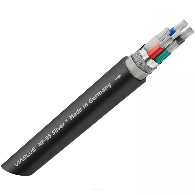 VIABLUE NF-S5 Silver (Phono Cable) - Przewód Gramofonowy (na metry)