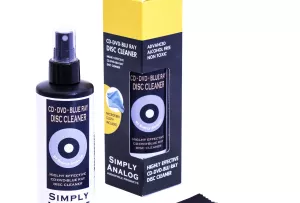Simply Analog CD DVD Bluray Cleaner (200ml) - Płyn do Czyszczenia Płyt CD, DVD i Blu-ray (W Zestawie Mikrofibra)