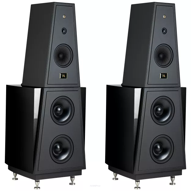 Rosso Fiorentino Siena 2 (High Gloss Black / Czarny Połysk) - Kolumny Podłogowe High-End