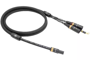 VIABLUE NF-S5 T8 5PIN DIN SME / XLR (Black) - 1.5m - Przewód Gramofonowy (5PIN DIN SME - 2XLR z żyłą uziemiającą)