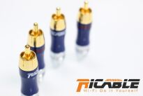 Ricable Custom RNU - Wtyki RCA Hi-Fi - 4 sztuki - 4