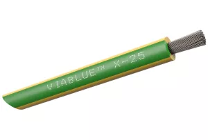 VIABLUE X-25 Silver Single Conductors (G / Green Yellow) - Przewód Zasilający (na metry)