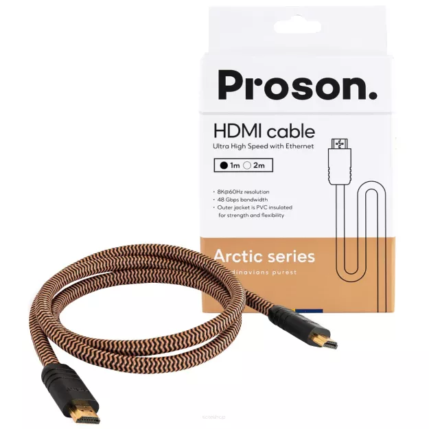 PROSON Arctic HDMI Cable - 8/4K - 1.0m - (ARHDMI1) - Przewód HDMI 2.1