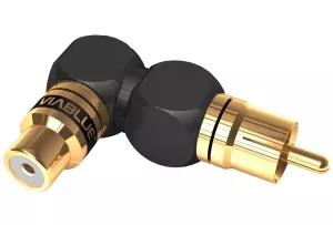 VIABLUE XS RCA Adapters 90° XL - Adapter Kątowy 1RCA (Wtyk) - 1RCA (Gniazdo)