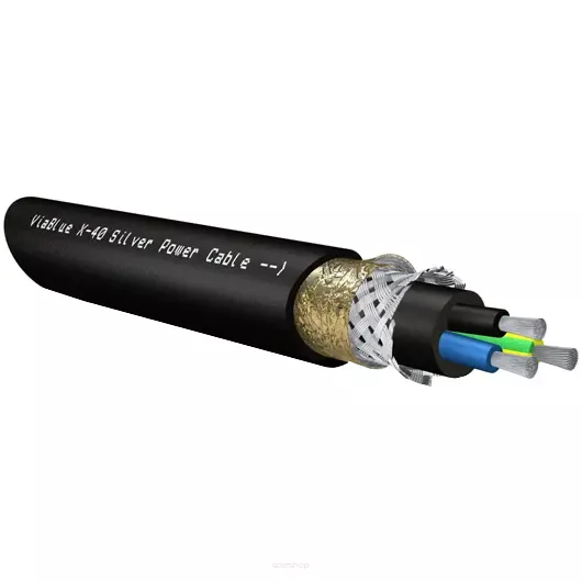 VIABLUE X-40 Silver (Power Cable) - Przewód Zasilający (na metry)