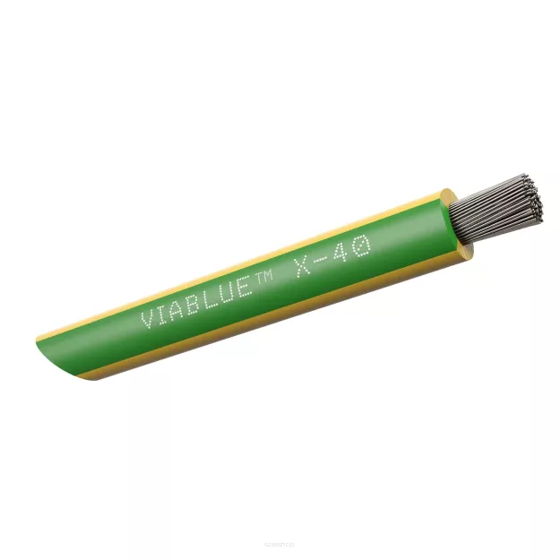 VIABLUE X-40 Silver Single Conductors (G / Green Yellow) - Przewód Zasilający (na metry)
