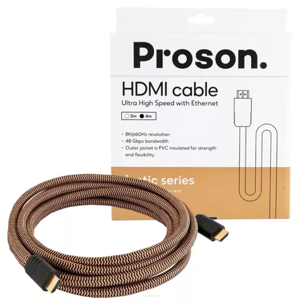 PROSON Arctic HDMI cable - 8/4k - 4.0m - (ARHDMI4) - Przewód HDMI 2.1