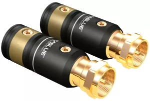 VIABLUE T6S F-Plugs (Screw) - Wtyki Antenowe F ze śrubowym mocowaniem (2 szt.)