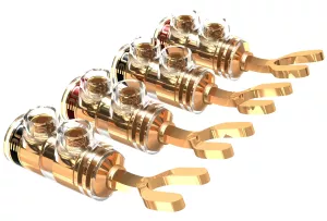 VIABLUE TS Spades Plugs 6 mm - Wtyki Widełkowe 6 mm (4 szt.)