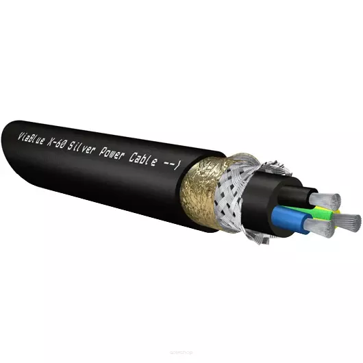 VIABLUE X-60 Silver (Power Cable) - Przewód Zasilający (na metry)
