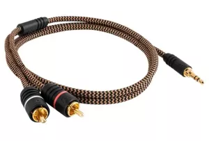 PROSON Arctic  AUX 3.5mm to 2xRCA  - 1.0m - (AR352RCA1) - Mini-Jack 3,5mm - 2RCA