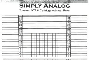 Simply Analog VTA & Azimuth dRuler - Przyrząd do Ustawienia VTA i Azymutu Wkłaki Gramofonowej