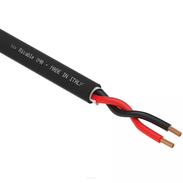 Ricable Custom Speaker U40 - 2 x 4 mm² - Przewód Głośnikowy (na metry) - Miedź OFC 99.999%