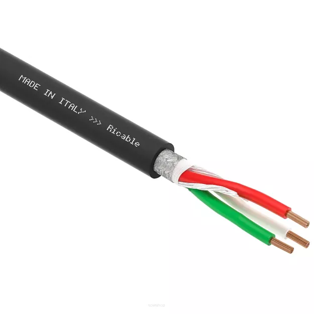 Ricable Custom Power U4P - 3 x 4 mm² - Przewód Zasilający (na metry) - Miedź 7N 99.99999%