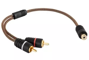 PROSON Arctic Subwoofer Cable Y-split - (ARSUBYF2M) - Rozgałęźnik Subwooferowy (z mono 1xRCA na stereo 2xRCA)