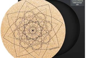 Simply Analog Corc Slip Mat (Geo) - Mata Gramofonowa z Korka (z Nadrukiem)