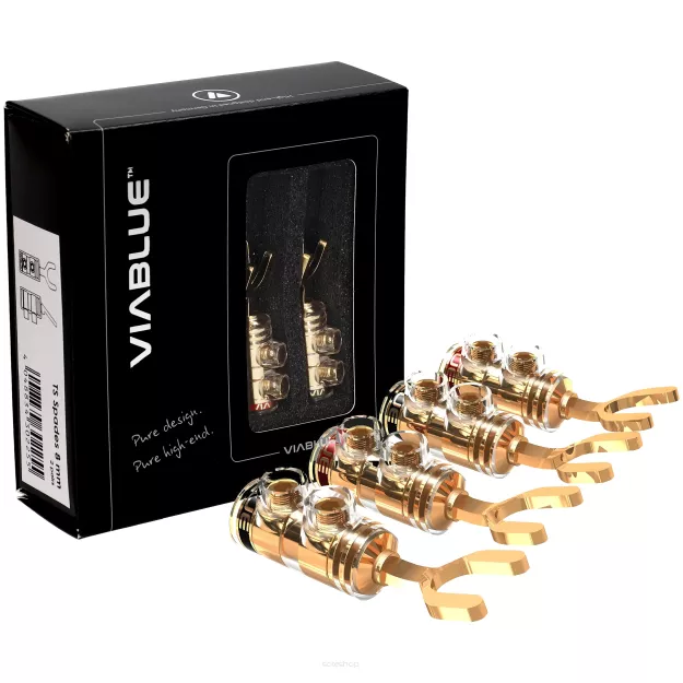 VIABLUE TS Spades Plugs 8 mm - Wtyki Widełkowe 8 mm (4 szt.)