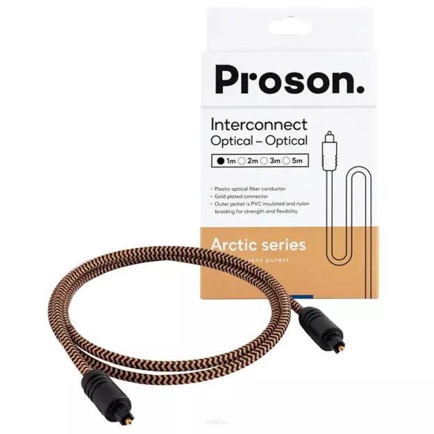 PROSON Arctic Optical Cable - 1.0m - (AROPT1) - Przewód optyczny (Toslink)