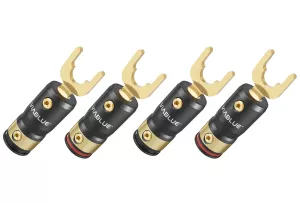VIABLUE T8 Spades Plugs - Wtyki Widełkowe (4 szt.)