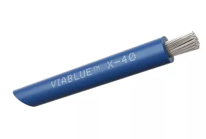 VIABLUE X-40 Silver Single Conductors (N / Blue) - Przewód Zasilający (na metry)